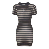 рокля,дамски,плетени,дрехи,jack,wills,ribbed,dress,carbon,stripe