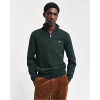 мъжки,пуловери,gant,casual,cotton,half,zip,tarten,green