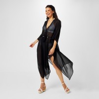 biba,chiffon,kaftan,black