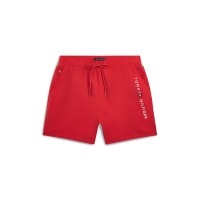 бански,гащета,мъжки,ежедневни,облекла,tommy,hilfiger,original,logo,mid,swim,shorts,medium,red