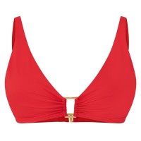 горнище,дамски,бански,костюми,дамско,бельо,lauren,by,ralph,lauren,ring,front,halter,bikini,top,red
