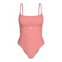 дамски,бански,костюми,стоки,за,плуване,на,разпродажба,calvin,klein,women's,one,piece,swimsuit,washed,scarlet