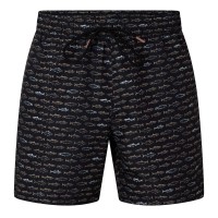 бански,гащета,boss,mens,boss,patterned,streamlined,swim,shorts,black,001