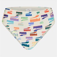разпродажба,puma,дамски,облекла,размер,puma,high,waisted,printed,bikini,bottoms,womens,white,combo