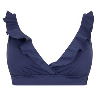 горнище,дамски,бански,костюми,дамско,бельо,lauren,by,ralph,lauren,ruffle,trim,v,neck,bikini,top,navy