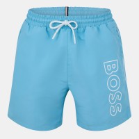 бански,гащета,boss,mens,boss,swim,shorts,with,logo,detail,stormfish,aqua,wht,455