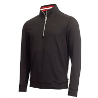 мъжко,горнище,с,цип,облекла,за,голф,calvin,klein,golf,orbit,half,zip,top,mens,black,red