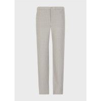 мъжки,панталони,тип,чино,emporio,armani,checkered,tapered,trouser,beige