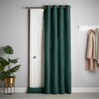 alan,symonds,velvet,chenille,ring,top,thermal,door,curtain,green