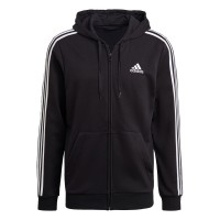 суичър,мъжки,горнища,с,качулка,adidas,essentials,french,terry,3,stripes,full,zip,hoodie,black,white