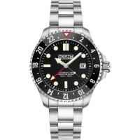 бижутерия,мъжки,летен,каталог,аксесоари,на,разпродажба,depth,charge,charge,stainless,steel,black,dial,dive,watch,silver,and,black