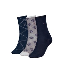 дамски,чорапи,дамски,чорапи,tommy,hilfiger,women,s,crew,socks,navy
