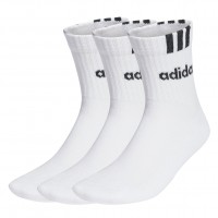 мъжки,чорапи,дамски,чорапи,adidas,linear,3,stripe,cushioned,half,crew,sock,white,black