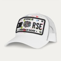 шапка,плажни,шапки,мъжки,шапки,и,ръкавици,christian,rose,iconic,ii,trucker,cap,white,black,splat