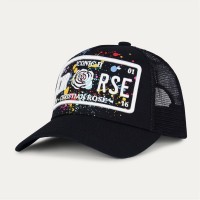 шапка,аксесоари,на,разпродажба,мъжки,шапки,и,ръкавици,christian,rose,iconic,ii,plate,trucker,cap,black,white,splat