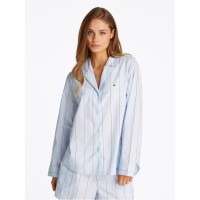дамски,пижами,tommy,hilfiger,ls,poplin,shirt,(ext.,sizes),strp,swt,blu