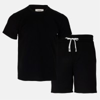 мъжки,комплект,firetrap,short,tee,set,mens,black