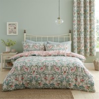 спално,бельо,и,комплекти,catherine,lansfield,floral,reversible,duvet,cover,set,natural