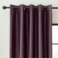 домашни,потреби,обзавеждане,и,меки,мебели,catherine,lansfield,faux,silk,blackout,thermal,eyelet,curtains,aubergine