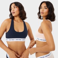 дамско,бюстие,дамско,бельо,jack,wills,dibsdall,multipack,bralette,2,pack,ladies,pink,navy