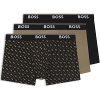 боксерки,мъжко,бельо,boss,trunk,3,pack,blk,brown,246