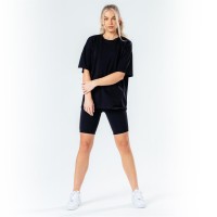 hype,black,oversized,t,shirt,and,cycle,shorts,women's,set,black