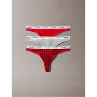 дамско,бельо,calvin,klein,3,pack,thongs,plaid,red,black