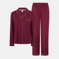 пижама,дамски,пижами,chelsea,peers,modal,button,up,pyjama,set,burgundy