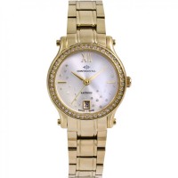 часовник,бижутерия,continental,continental,crystaline,watch,gold,and,silver