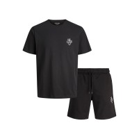 jack,and,jones,t,shirt,and,short,set,black