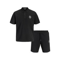 jack,and,jones,zip,polo,and,short,set,black