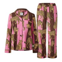 дамски,пижами,chelsea,peers,chelsp,button,up,pj,ld64,stripe,leop