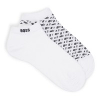 чорапи,boss,mens,boss,bodywear,2,pack,ankle,socks,with,logo,detail,white,100