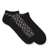 чорапи,мъжки,чорапи,boss,2,pack,ankle,socks,black,001
