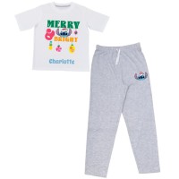 детски,пижами,детски,3/4,панталони,linea,christmas,junior,disney,pjs,stitch