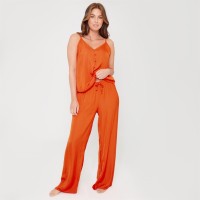пижама,дамски,пижами,дамски,облекла,размер,be,you,satin,pyjama,bottoms,orange