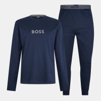 пижама,коледни,джунджурии,мъжки,пижами,boss,men's,long,sleeve,pyjama,set,dark,blue