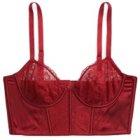 polo,ralph,lauren,women's,lace,demi,bra,garnet,red