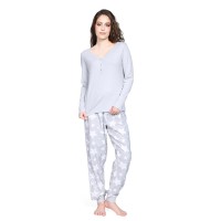 дамски,пижами,дамски,облекла,размер,linea,rib,flan,pj,ld44,grey