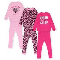 пижама,детски,пижами,miso,girls,3,pack,leopard,pyjama,set,pink