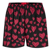 къси,панталони,дамски,пижами,hugo,nikka,heart,shorts,open,red