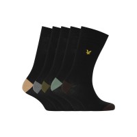 чорапи,мъжки,чорапи,lyle,and,scott,lyle,5pk,socks,sn61,black