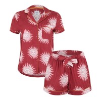 дамска,пижама,дамски,пижами,chelsea,peers,womens,short,sleeve,pyjama,sets,orange,sun
