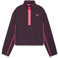 дамски,туристически,полари,разпродажба,puma,дамски,полари,puma,run,for,her,fashion,woven,half,zip,fleece,womens,purple,pink