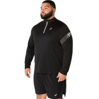 мъжко,горнище,с,цип,мъжки,облекла,за,бягане,asics,icon,ls,1,2,zip,running,top,mens,black