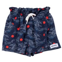 поларени,къси,панталони,детски,3/4,панталони,kenzo,kids',wave,print,fleece,jogger,shorts,navy