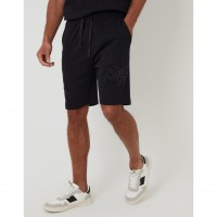 поларени,къси,панталони,мъжки,къси,панталони,threadbare,men,s,fleece,jogger,shorts,black