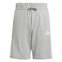 юношески,къси,панталони,детски,къси,панталони,adidas,essentials,3,stripe,jersey,short,juniors,grey,white