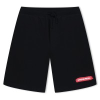 юношески,поларени,къси,панталони,детски,3/4,панталони,dsquared2,logo,fleece,shorts,juniors,black,dq900