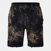 къси,панталони,мъжки,къси,панталони,diesel,extreme,distressed,acid,wash,shorts,black,black